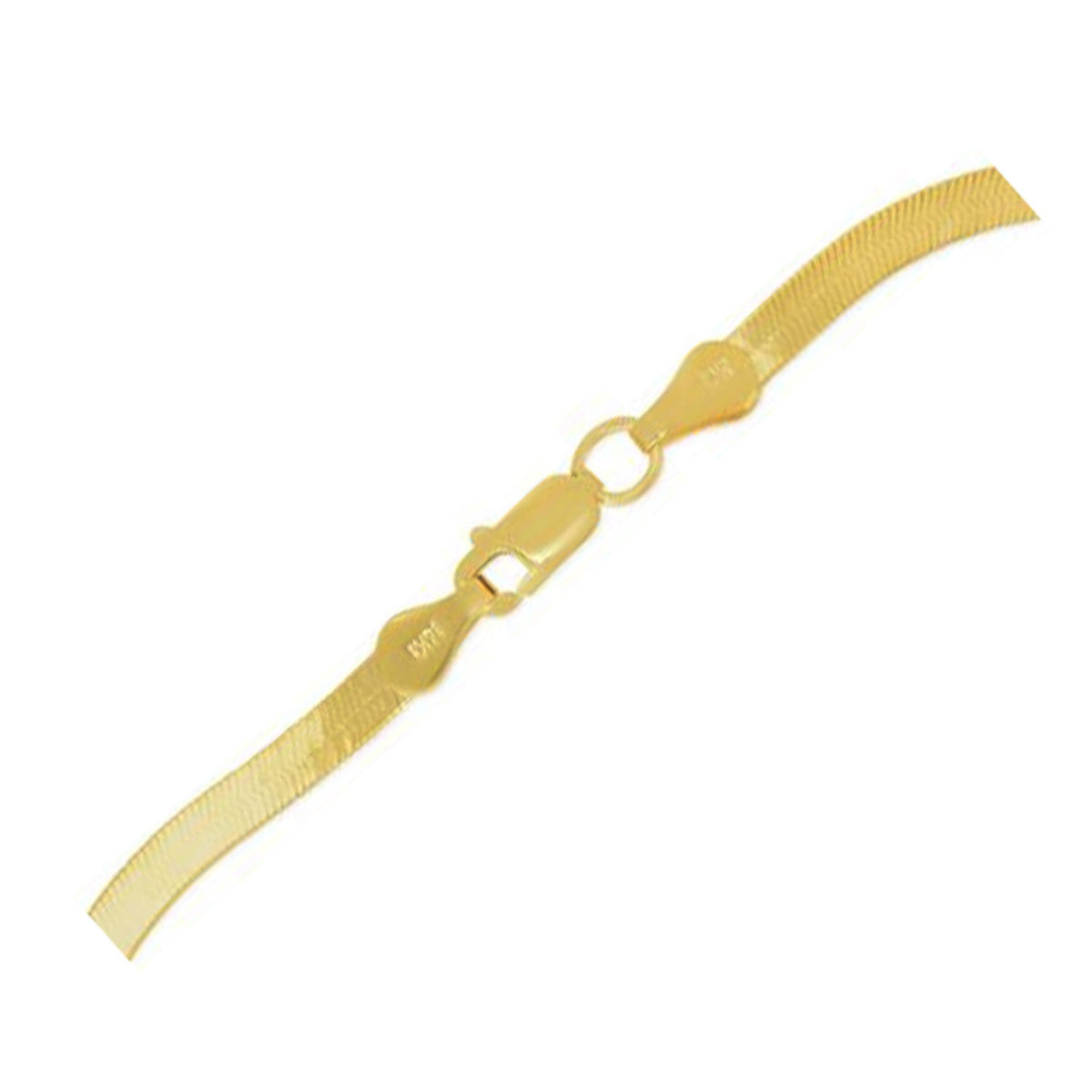 1.5mm 14K Yellow Gold Super Flex Herringbone Anklet