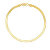 1.5mm 14K Yellow Gold Super Flex Herringbone Anklet, view 2