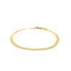 1.5mm 14K Yellow Gold Super Flex Herringbone Anklet, view 4