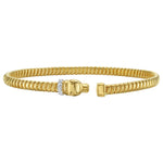 14K Yellow Gold Tubogas Panther Cuff with Diamonds (3.90 mm), view 2