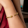 14K Yellow Gold Tubogas Panther Cuff with Diamonds (3.90 mm), view 3
