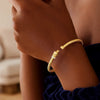 14K Yellow Gold Tubogas Panther Cuff with Diamonds (3.90 mm), view 4