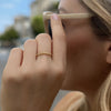 14K Yellow Gold Twisted Stackable Ring, view 3