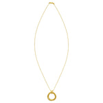14K Yellow Gold Interlocking Diamond Cut Trinity Necklace