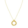 14K Yellow Gold Interlocking Diamond Cut Trinity Necklace