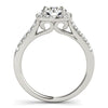 Square Shape Halo Diamond Engagement Ring in 14k White Gold (1 1/2 cttw)