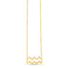 14K Yellow Gold Aquarius Necklace