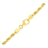 Sterling Silver Yellow Gold Plated Diamond Cut Royal Rope Chain (3.60 mm), view 4