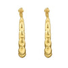 14K Yellow Gold Round Back to Back Hoop Earrings