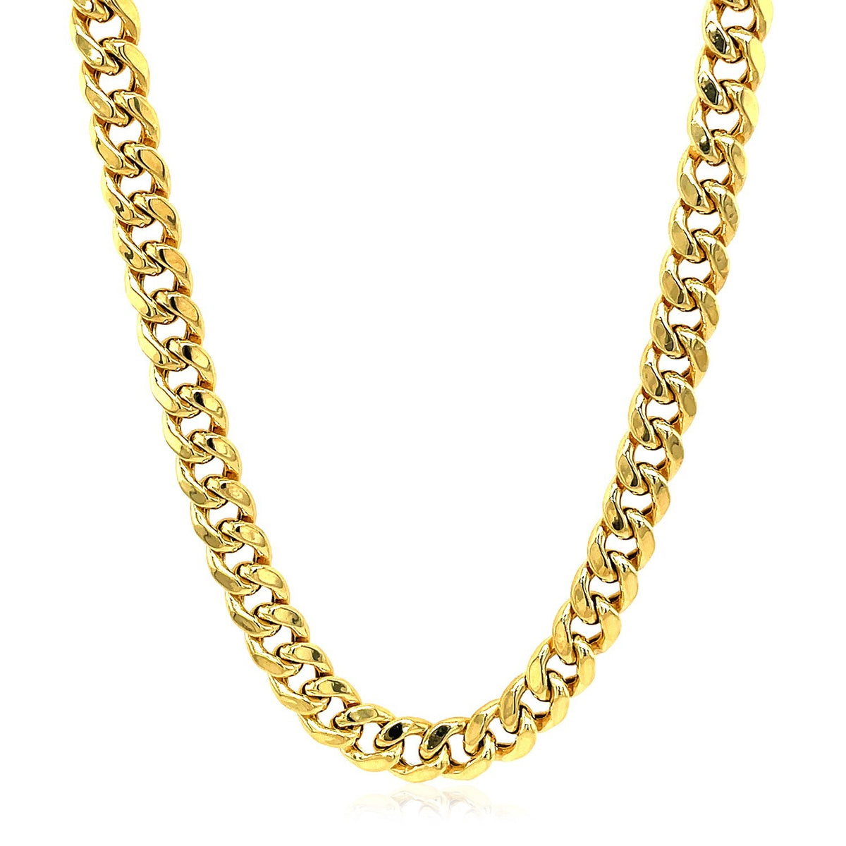 10k Yellow Gold Semi Solid Miami Cuban Chain (5.00 mm), view 2