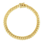 14K Yellow Gold Semi Solid Miami Cuban Bracelet (10.70 mm), view 2