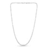 Sterling Silver Rhodium Plated Moon Cut Bead Chain (4.00 mm), view 2