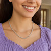 Sterling Silver Rhodium Plated Moon Cut Bead Chain (4.00 mm), view 5