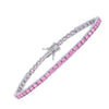 Sterling Silver White CZ Tennis Bracelet (3.30 mm)