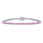 Sterling Silver White CZ Tennis Bracelet (3.30 mm), view 2