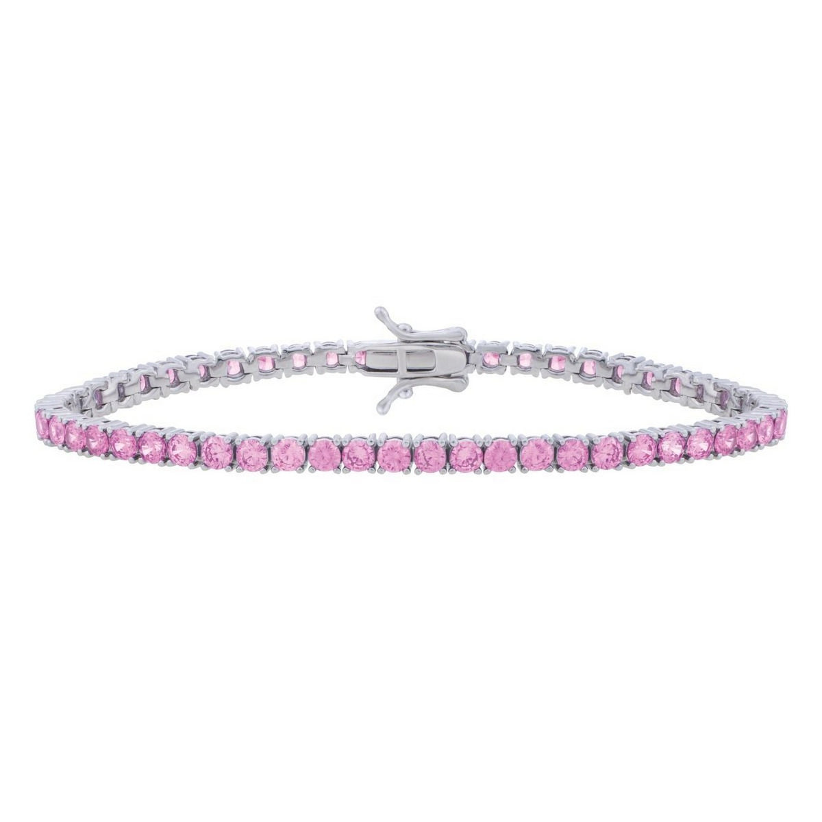 Sterling Silver White CZ Tennis Bracelet (3.30 mm), view 2