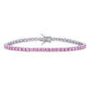 Sterling Silver White CZ Tennis Bracelet (3.30 mm), view 2