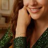 14K Yellow Gold Mini Initial Q Bracelet, view 3