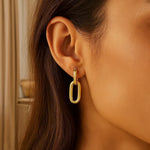 Link Drop Earrings in 14K Yellow Gold, view 3