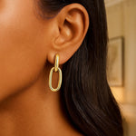 Link Drop Earrings in 14K Yellow Gold, view 4