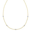 14K Two Tone Gold Classic Paperclip Chain Necklace