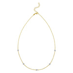 14K Two Tone Gold Classic Paperclip Chain Necklace, view 2