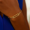 14K Yellow Gold High Polish Open Straight Paperclip Bracelet (2.10 mm), view 3