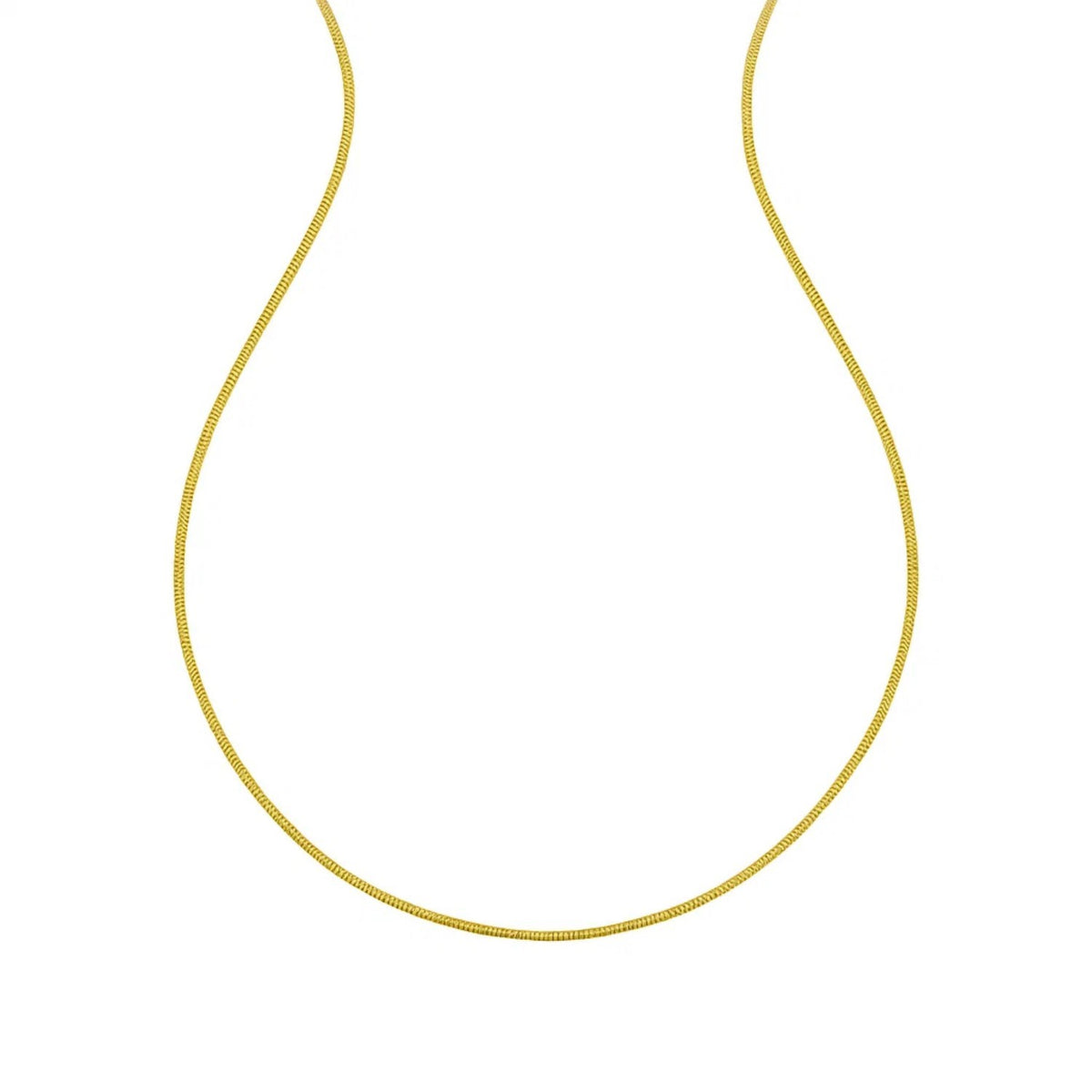 14K Yellow Gold Sparkle Spring Chain Necklace (1.90 mm)