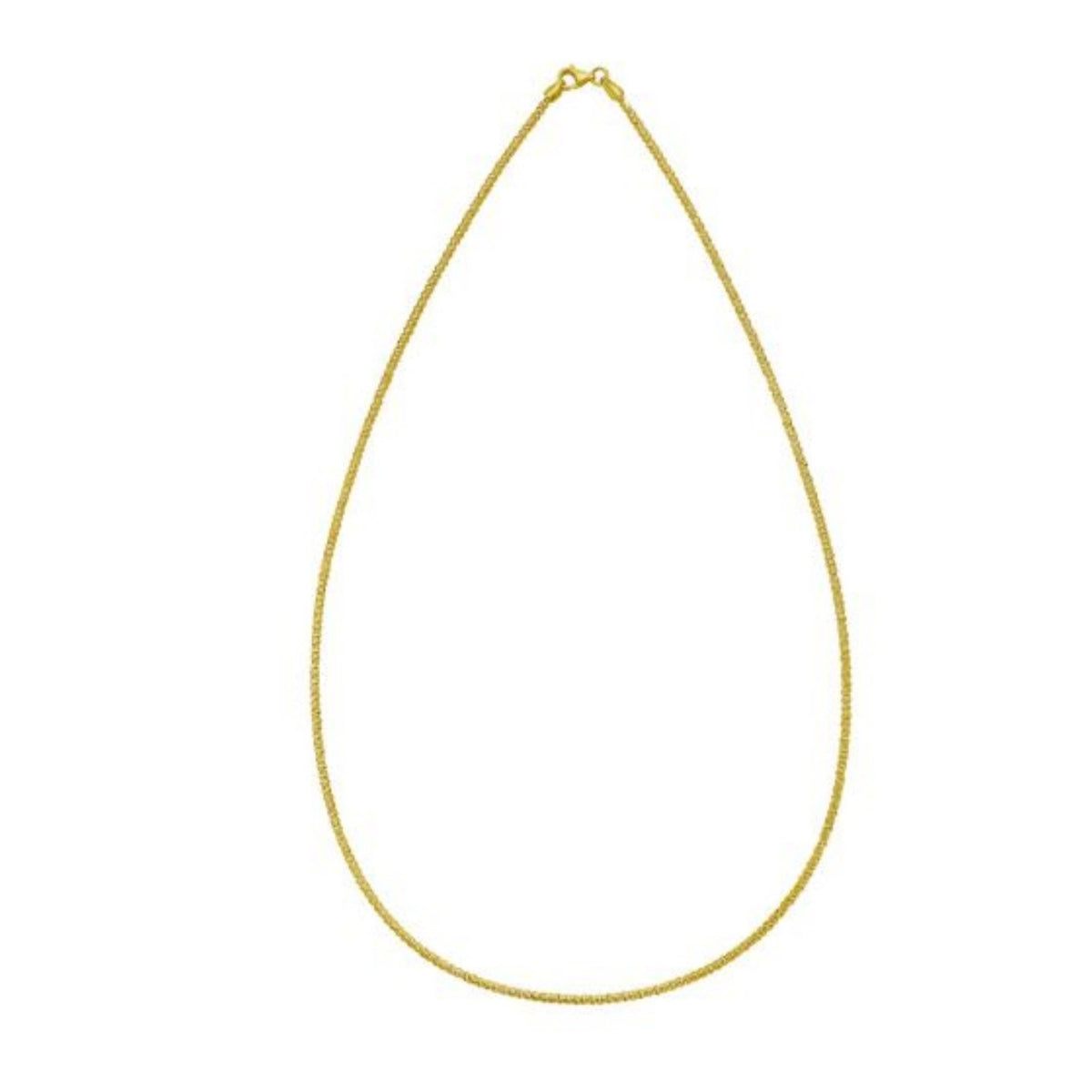 14K Yellow Gold Sparkle Spring Chain Necklace (1.90 mm), view 2