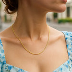 14K Yellow Gold Sparkle Spring Chain Necklace (1.90 mm), view 3