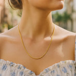 14K Yellow Gold Sparkle Spring Chain Necklace (1.90 mm), view 4