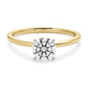 1 Carat Round Lab Grown IGI G/VS1 Diamond Solitaire Ring in 14K Yellow Gold