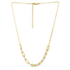 Two Tone Pallina Paperclip Necklace in 14K Gold
