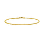 14K Yellow Gold Sparkle Spring Chain Bracelet (2.10 mm), view 2