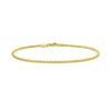 14K Yellow Gold Sparkle Spring Chain Bracelet (2.10 mm), view 2