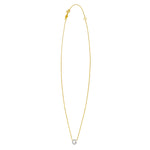 14K Yellow Gold Mini Diamond G Initial Pendant Necklace, view 2