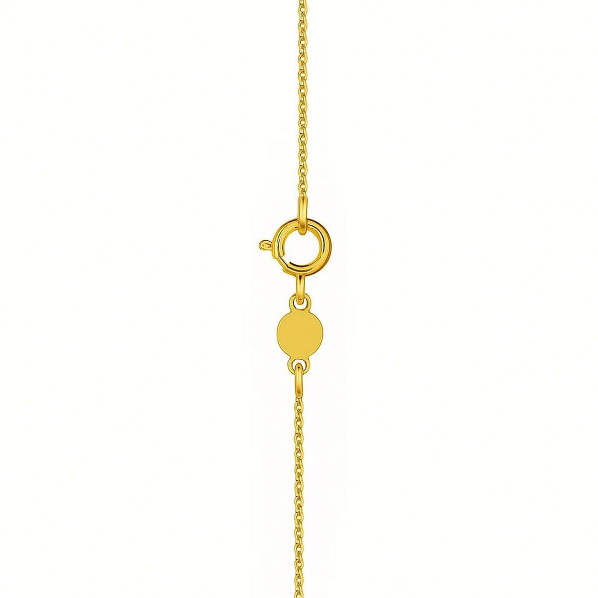 14K Yellow Gold Mini Diamond G Initial Pendant Necklace, view 3