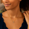 14K Yellow Gold Mini Diamond G Initial Pendant Necklace