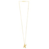 14K Yellow Gold Helium Initial K Pendant