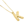 14K Yellow Gold Helium Initial K Pendant