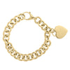 Heart Tag with Rolo Link Bracelet in 14K Yellow Gold (11.40 mm), view 2