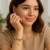 Heart Tag with Rolo Link Bracelet in 14K Yellow Gold (11.40 mm), view 3