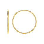 Endless Hoop Style Earrings in 14K Yellow Gold (1.2x30.00 mm)