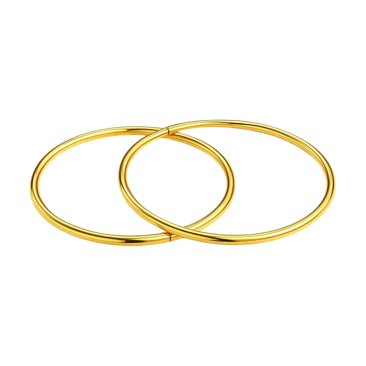 Endless Hoop Style Earrings in 14K Yellow Gold (1.2x30.00 mm), view 2