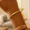 Gold Over Sterling Silver Cubogas Chain Bracelet, view 3