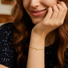 14K Yellow Gold Mini Initial M Bracelet, view 4