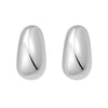 Sterling Silver Twisted Puff C Hoop Earrings, view 2