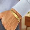 14K Yellow Gold Lite Cuban ID Bracelet (9.10 mm), view 2