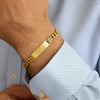 14K Yellow Gold Lite Cuban ID Bracelet (9.10 mm), view 3