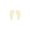 14K Yellow Gold Polished Wing Post Earrings
